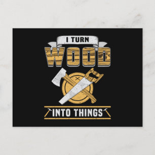 Postal Idea de regalo de carpintero de madera trabajadora
