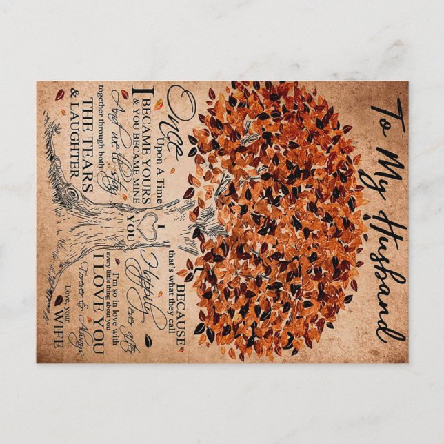 Postal Idea de regalo de cita de amor para esposo, cumple (Anverso)