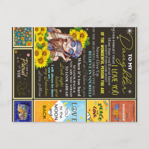 Postal Idea de regalo de cumpleaños de girasol para mi ni