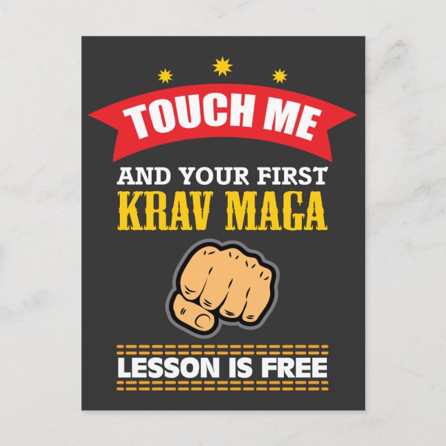 Postal Idea de regalo de Krav Maga - Divertida camiseta d (Anverso)