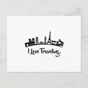 Postal Idea de regalo de la línea aérea de la ciudad de E