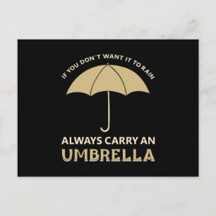 Postal Idea de regalo de lluvia en la nube de lluvia de p