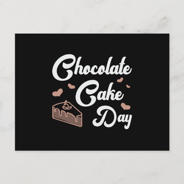 Postal Idea de regalo de postre dulce del día del pastel  (Anverso)