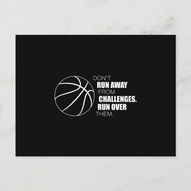 Postal Idea de regalo del equipo del jugador de baloncest (Anverso)