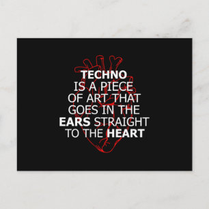 Postal Idea de regalo del festival Techno Music DJ Rave E
