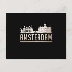 Postal Idea de regalo divertida en la ciudad de Amsterdam