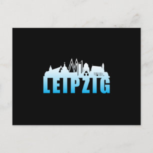 Postal Idea de regalo divertida en Leipzig Alemania City 