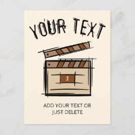 Postal Idea de regalo para cineasta, actor, director de c