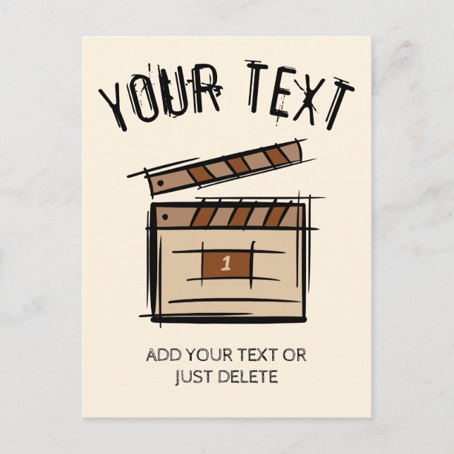 Postal Idea de regalo para cineasta, actor, director de c (Anverso)