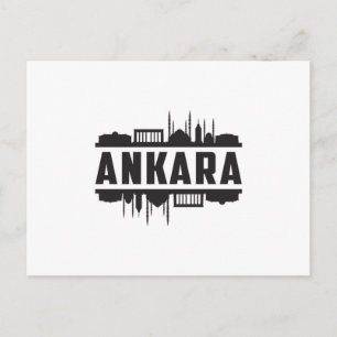 Postal Idea de regalo para el paisaje urbano de Ankara Tu