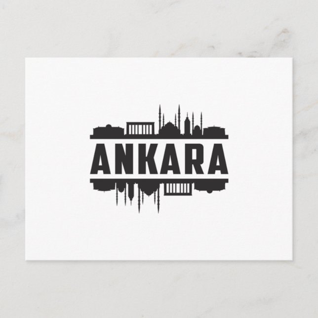 Postal Idea de regalo para el paisaje urbano de Ankara Tu (Anverso)