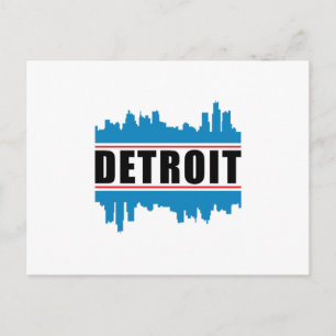 Postal Idea divertida de regalo de Detroit USA City Citys