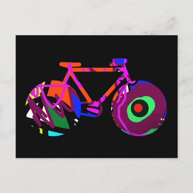Postal idea moderna de la bicicleta de arte (Anverso)