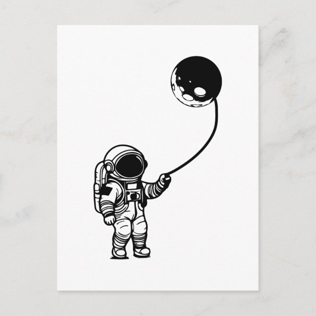 Postal idea perfecta para jóvenes astrónomos divertidos (Anverso)