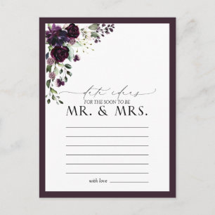 Postal Ideas de citas de acuarela floral morada ciruela e