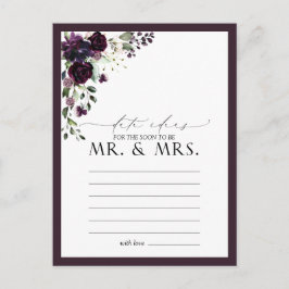 Postal Ideas de citas de acuarela floral morada ciruela e