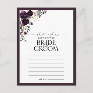 Postal Ideas de citas elegantes con ciruela púrpura y flo