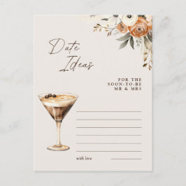 Postal Ideas de fecha Espresso Martini juego de ducha de 
