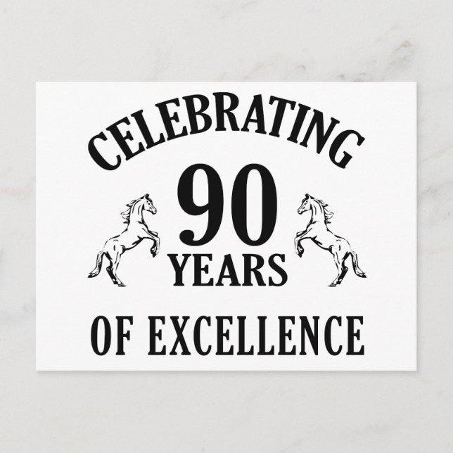 Postal Ideas de regalo de cumpleaños 90 (Anverso)