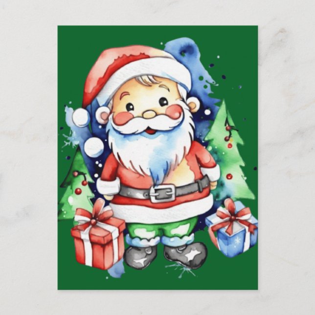 Postal Ideas de regalo de Santa Claus (Anverso)