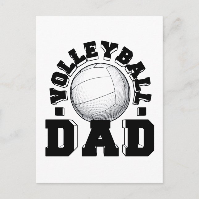 Postal Ideas de regalos para papá de voleibol de la vieja (Anverso)