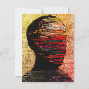 Postal Identidad Fragmentada – Arte Abstracto Colorido co
