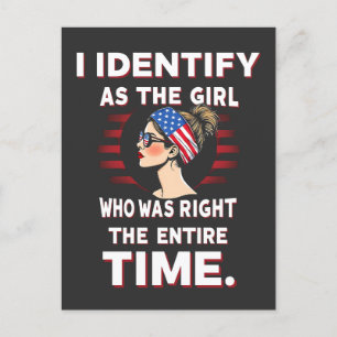 Postal Identifico como un Chica que tenía razón todo el t