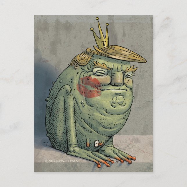 Postal IdesOfTrump ilustrada, de Jem Sullivan (Anverso)
