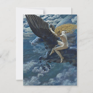 Postal “Idilio de ensueño: una valkiria” de Edward Robert
