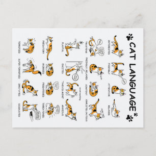 Postal Idioma del gato, gatito gracioso, idea de regalo d