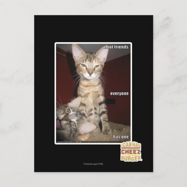 Postal Idiotas amigos (Anverso)