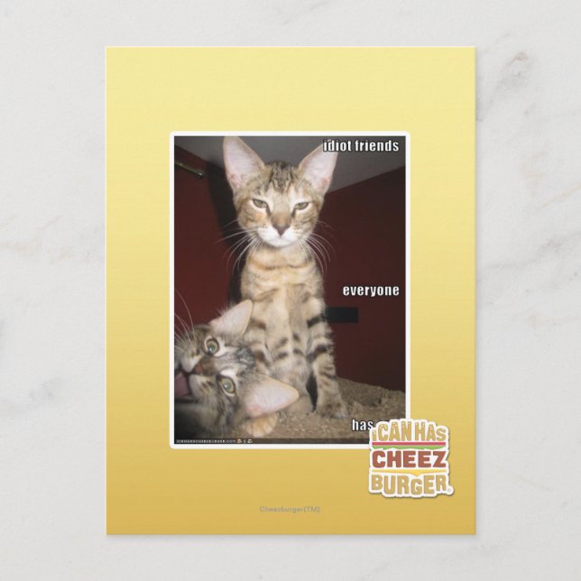 Postal Idiotas amigos (Anverso)