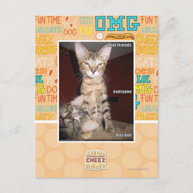 Postal Idiotas amigos (Anverso)