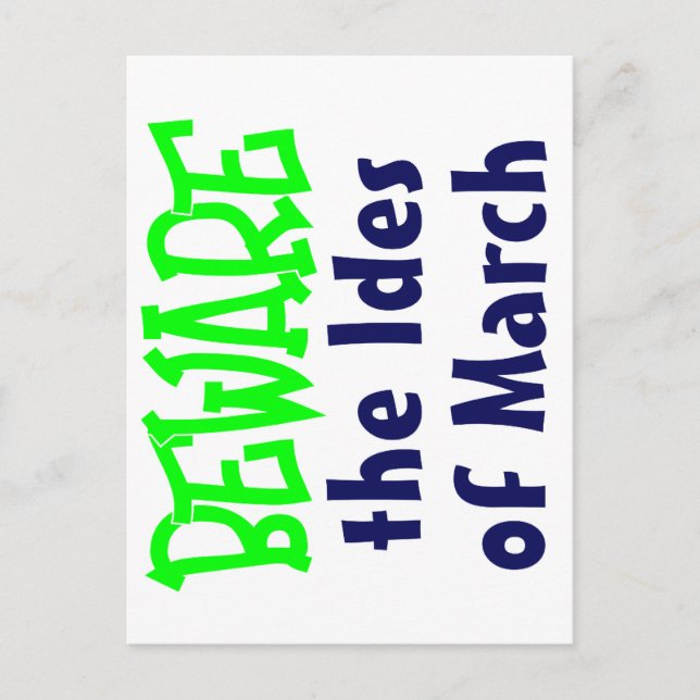 Postal Ídos de marzo (Anverso)
