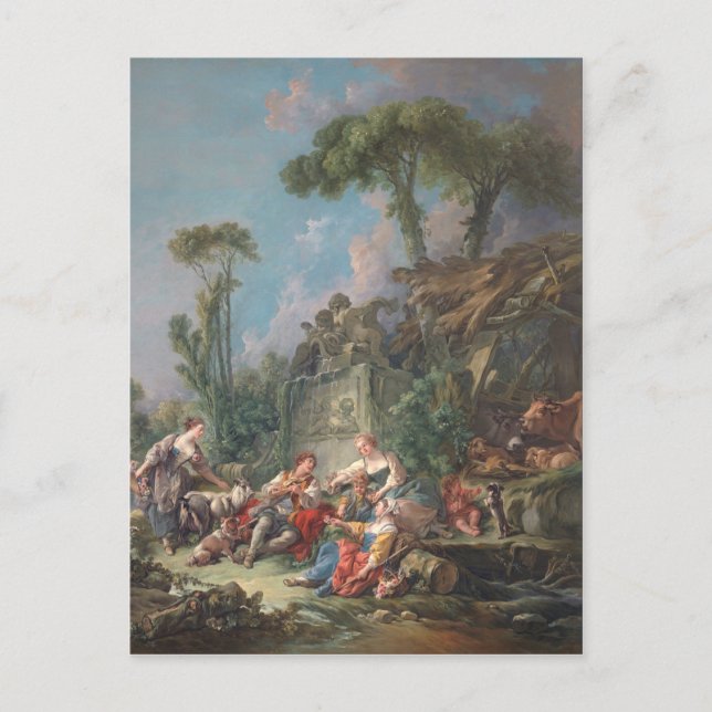 Postal Idyll de Shepherd - François Boucher (Anverso)