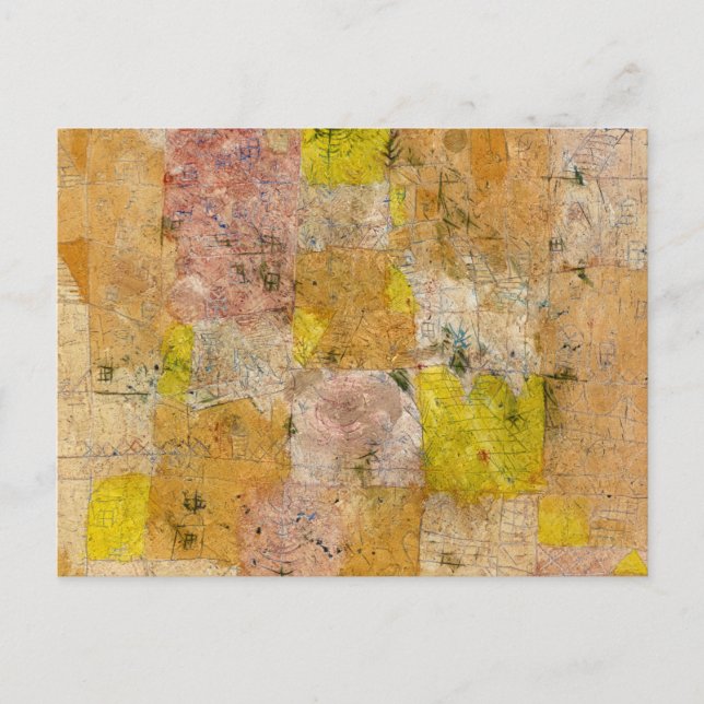 Postal Idyll suburbano, 1926 por Paul Klee (Anverso)