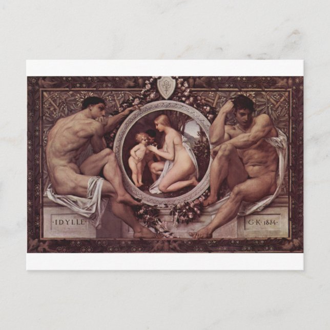 Postal Idylle (Idylls) por Gustav Klimt (Anverso)