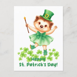 Postal Igel Igelin Gráinneog Happy St. Patricks Day
