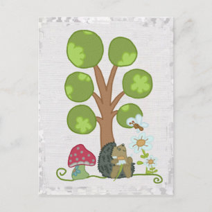 Postal Igel unterm Baum