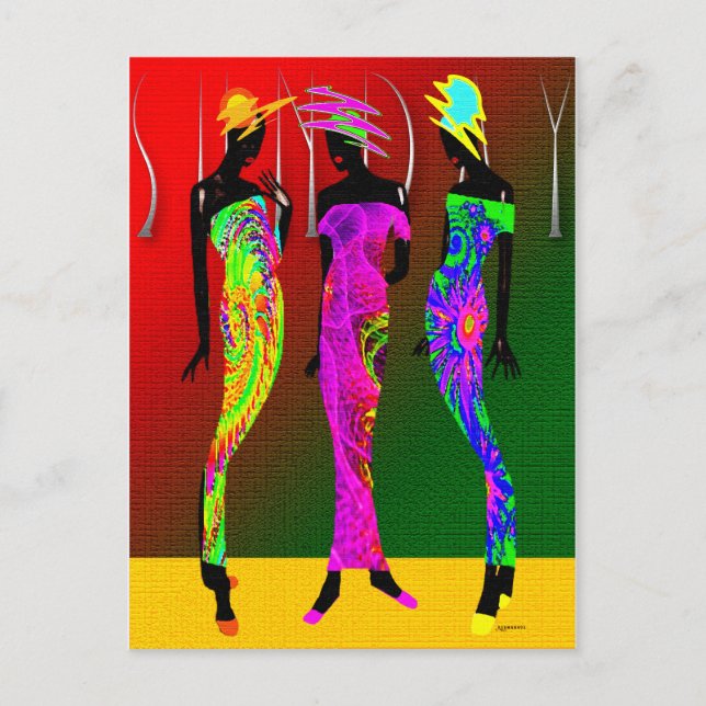 Postal Iglesia afrocéntrica dominical (Anverso)