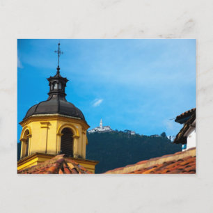 Postal Iglesia amarilla y Monserrate