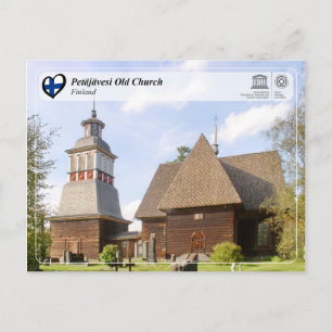 Postal Iglesia antigua de Petäjävesi