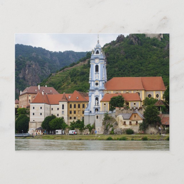Postal Iglesia azul de Dürnstein (Anverso)