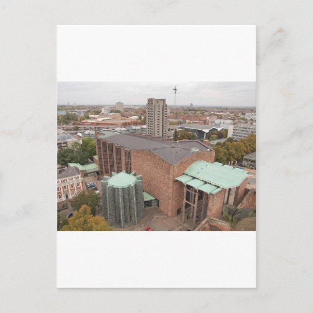 Postal Iglesia Catedral de San Miguel, Coventry, Inglater (Anverso)