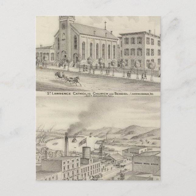 Postal Iglesia católica San Lorenzo (Anverso)