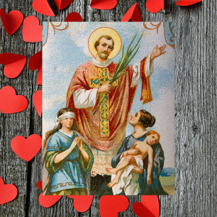 Postal Iglesia católica Santa El día de San Valentín