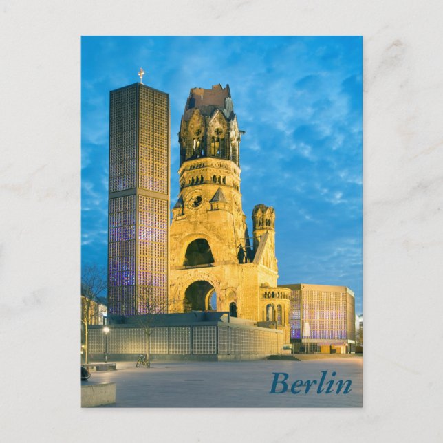 Postal Iglesia conmemorativa del Kaiser Wilhelm, Berlín (Anverso)