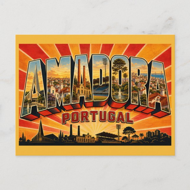 Postal Iglesia de Amadora Portugal (Anverso)