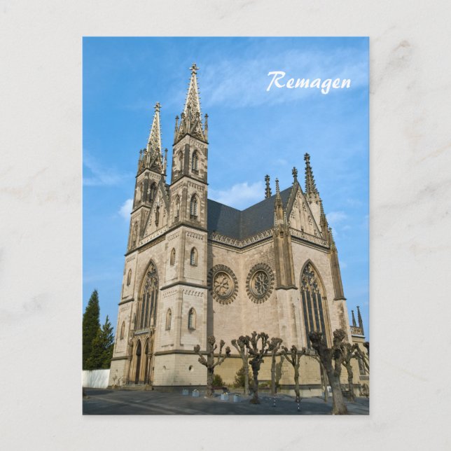 Postal Iglesia de Apollinaris en Remagen, Alemania (Anverso)