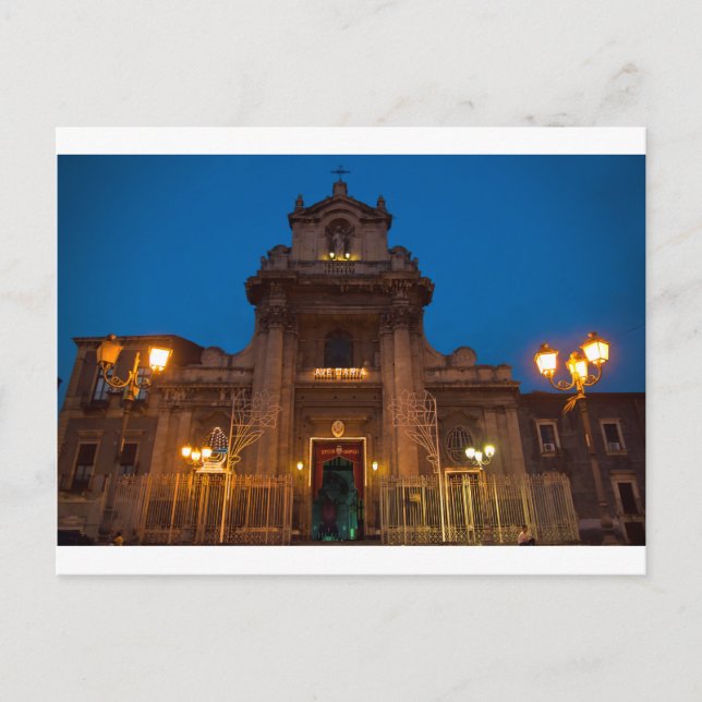 Postal Iglesia de Ave Maria en Catania (Anverso)